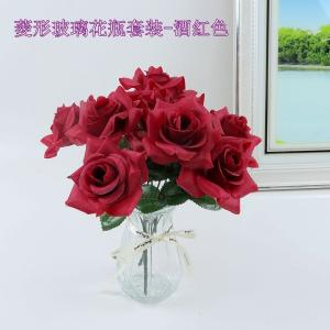 Wholesale Indoor And Outdoor Decor Flowers Party Decoration Artificial Rose Flowers In Red Color from china suppliers
