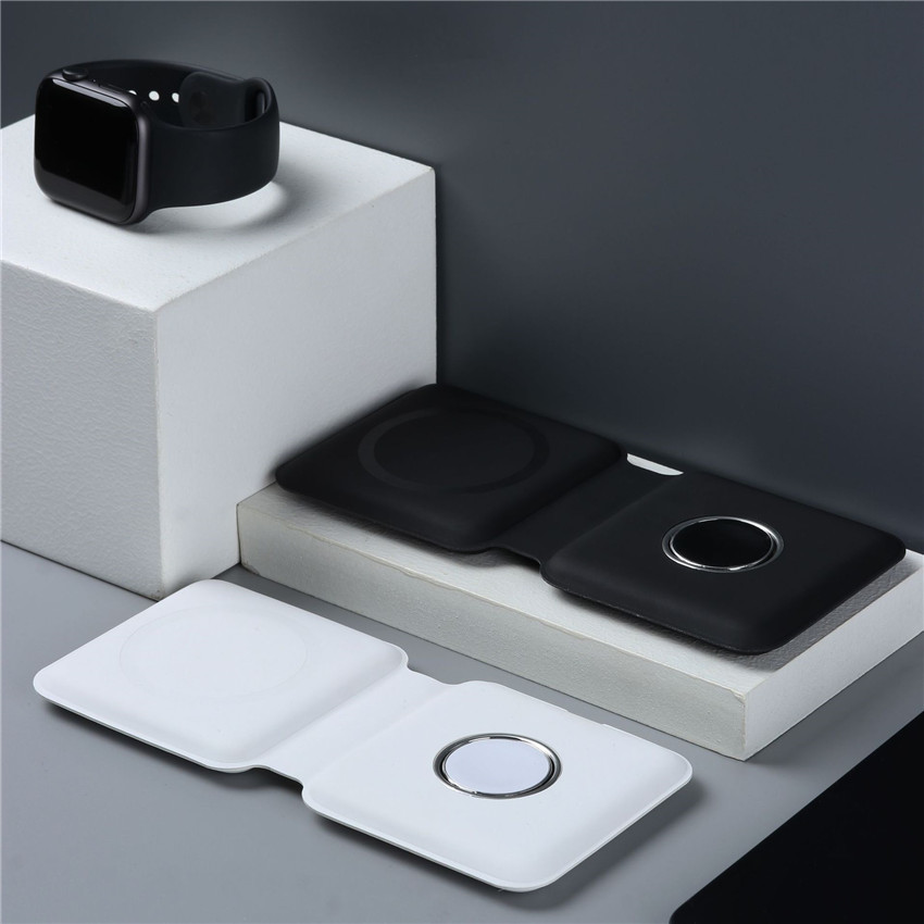 OEM Dual 15W Wireless Charger Foldable Magsafing For Iphone12 Airpods Pro