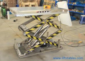 Wholesale 2000 Lbs Stationary Lift Table Hydraulic Electric Stainless Steel Scissor Lifting Platform from china suppliers