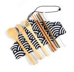 Kitchen Tableware Set Home Barbecue Bamboo Knives Forks And Spoons cutlery set