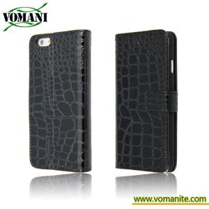 Wholesale Wallet Style Magnetic Flip Crocodile Pattern Leather Case for iphone 6 plus from china suppliers