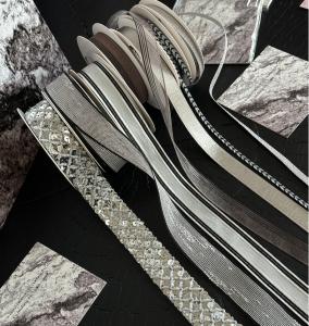 Wholesale Qixi Black Silver Series Ribbon Flower Bouquet 1.6cm Polyester Perfect for DIY Handmade Floral Materials from china suppliers