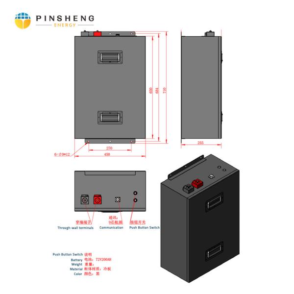 PINSHENG Lithium Batteries 48v 60v 72v 92v 100AH LiFePO4 Battery for E Scooter