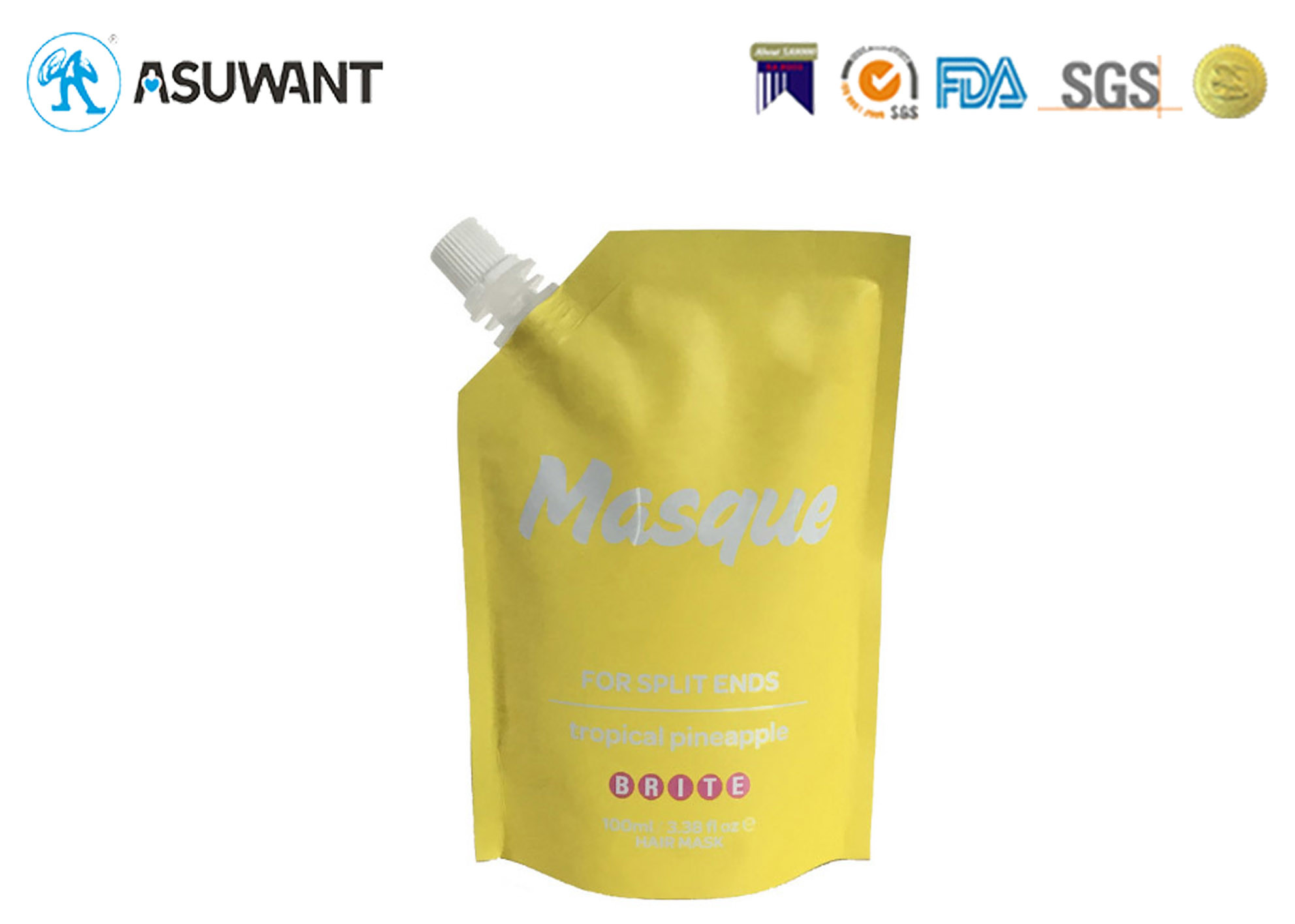 Suction Nozzle 500ml Juice Stand Up Spout Pouch