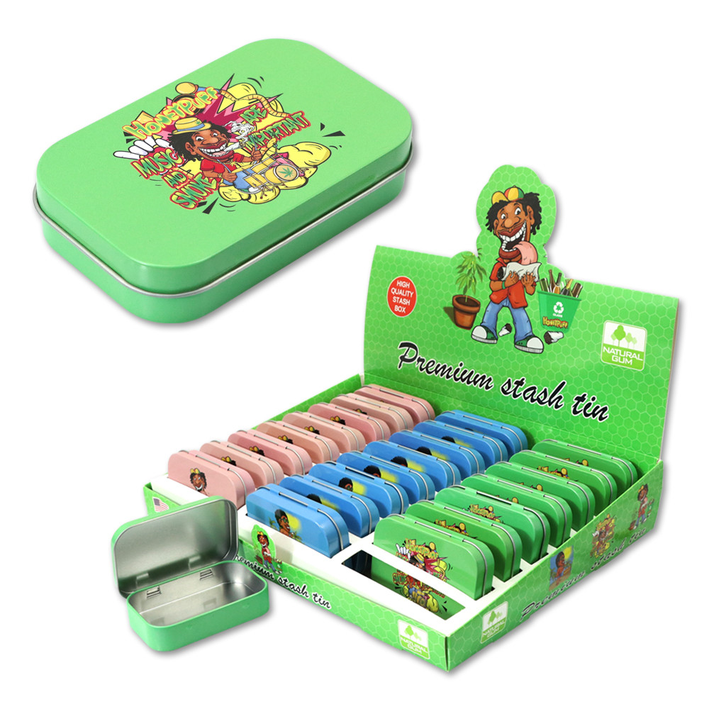 High Quality Premium Stash Tin Custom Design Gift Tin Box Hinged Decorative Tin Container
