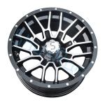Exclusive 14 Inch Golf Cart Wheels Machined/ Glossy Black ET-25 Sample Service