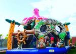 Pink Octopus Pirate Bouncy Castle Playground 6 * 6 * 5.5 Meters With Transportin