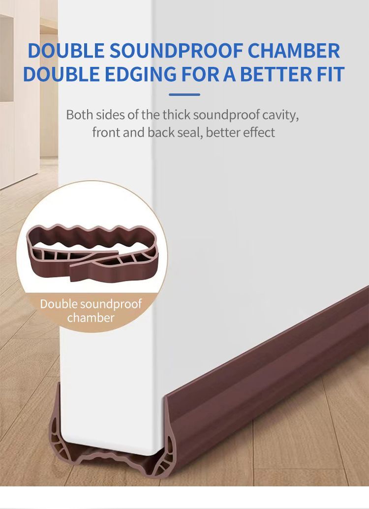 Soundproof Door Bottom Seal Strip Black