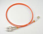 SC-LC multimode fiber optic patch cord,10gb OM3/OM4 50/125um Aqua PVC/LSZH