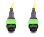 MTP 24 Strand Single Mode Fiber Cable , Male To Female Optical Breakout Cable
