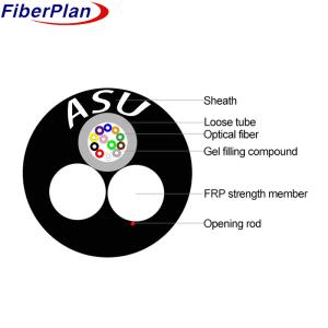 Wholesale Waterproof Mini ADSS ASU Cable 6-12 Core Single Mode Multi Mode Aerial Fiber Optic Cable from china suppliers