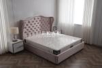 Modern Upholstered Fabric Box Design Wooden Bed
