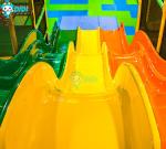 Commercial Indoor Soft Play Area For Kids Plastic Slide Wood Steel Equipment