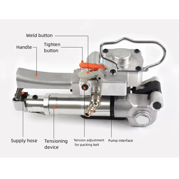 12-16mm Semi-automatic Pneumatic Strapping Machine for PP PET Strapping