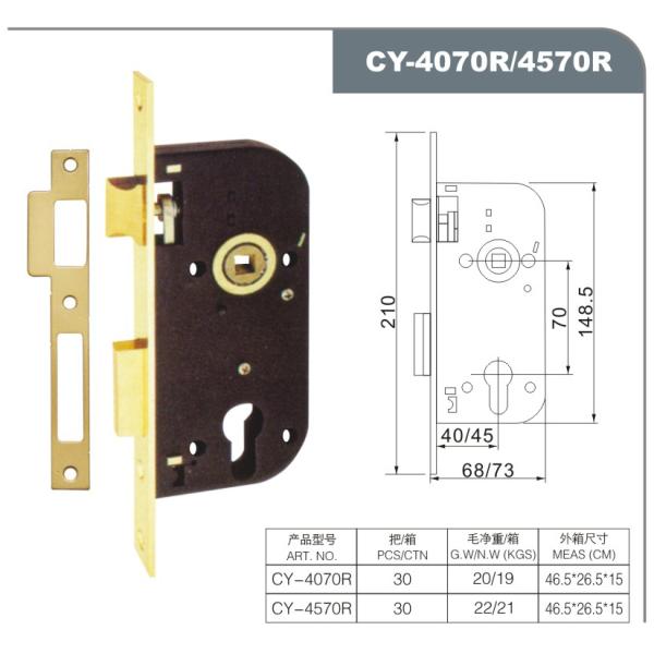Mortise Door Lock Adjustable Latch Wide Compatibility Deadbolt with Steel / Zamak Material