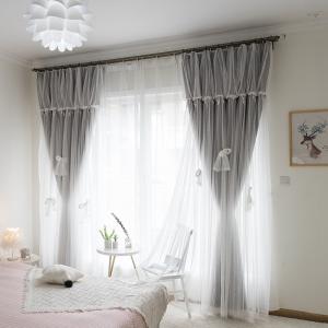 Wholesale 280 CM 720 Gsm Polyester Curtain Fabric Luxury linen Blackout Embroidery from china suppliers