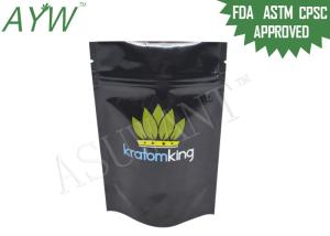 Wholesale Opaque Black Stand Up Zipper Bags Light Barrier Doypack For Kratom Capsules from china suppliers