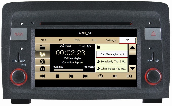 Ouchuangbo autoradio DVD stereo navi for Fiat Idea Lancia Musa 2004-2008 USB SD MP3 SWC