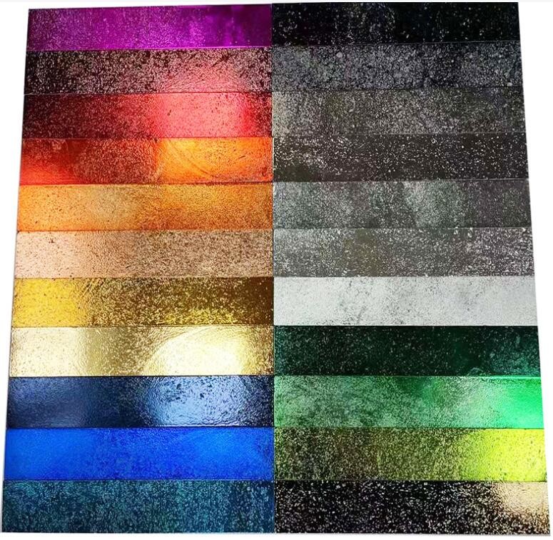 Glass Stone Metal Blend Mosaic Tile Mixed Electroplated Lava 8MM