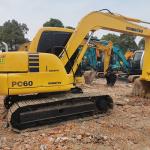 Hydraulic Used Mini Excavator Komatsu PC60-7 0.3m3 Bucket Capacity