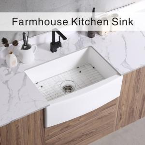 Wholesale Apron Front White Ceramic Farmhouse Kitchen Sink 30 Inch Single Bowl from china suppliers