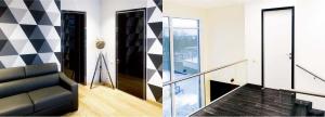 Wholesale Aluminum frame white formica high gloss internal doors for bedroom from china suppliers