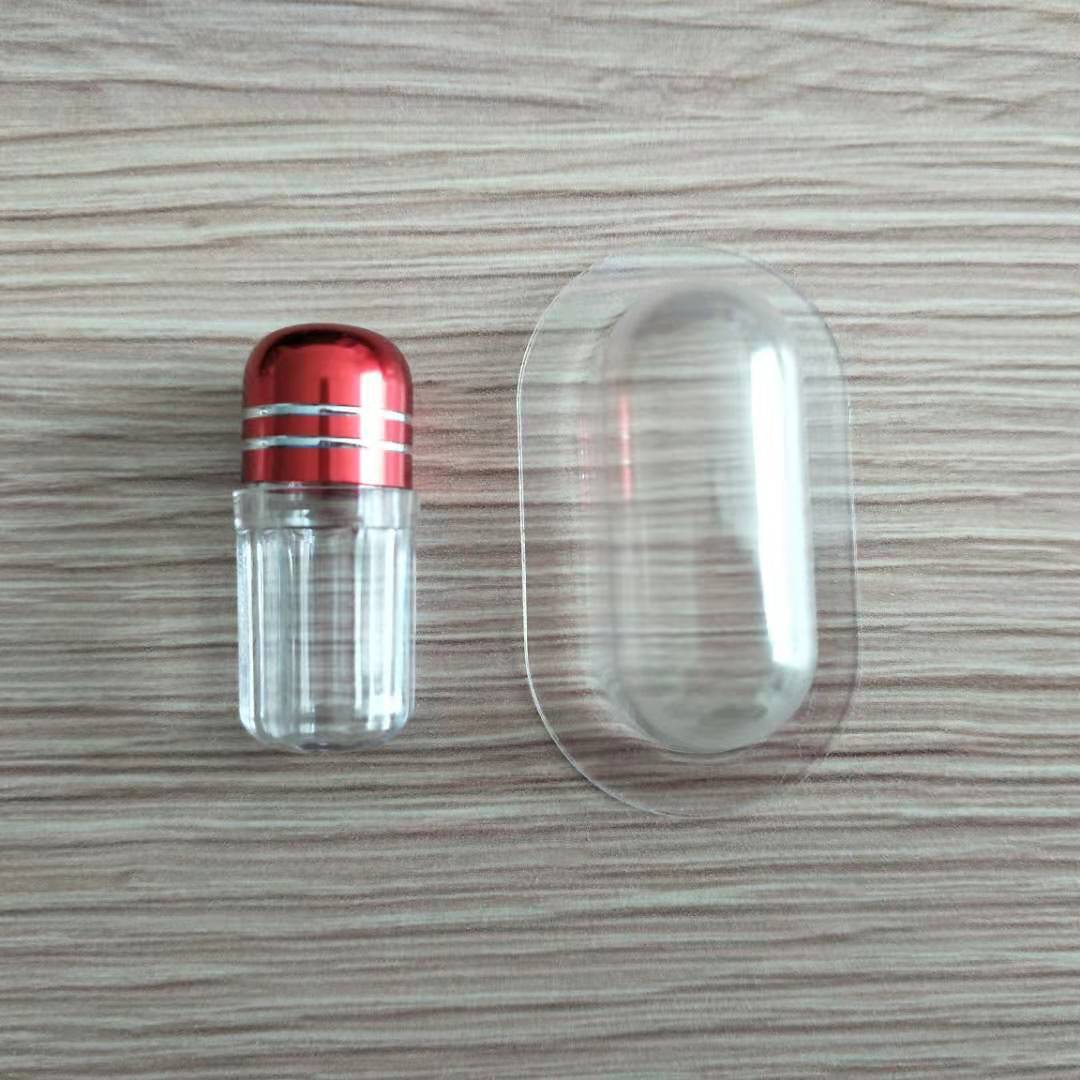 ISO9001 Mini Pill Bottles 3ml Plastic Bottle With Metal Cap