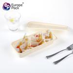 Heat-resistant biodegradable food sandwich salad takeaway lunch box bento