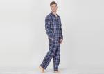Red Yarn Dyed Check Mens Luxury Sleepwear Anti Wrinkle Eco Friendly S - XXL Size