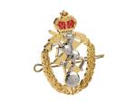 Military High Polished 1" Antique Police Badges Hat Shoulder Chest Badge