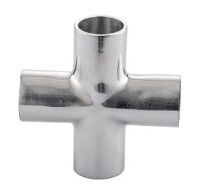 Wholesale Round Head Code Equal Sanitary Stainless Steel 304 316L Welded 4 Way Cross Pipe Fittings from china suppliers
