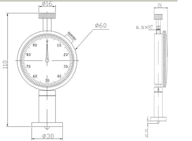 Accurate handheld design peak hold type durometer LX-C-2 twin needle, high precision shore durometer