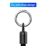 Fabric Braided 14cm 2.4A 3 In 1 Fast Charging USB Cable