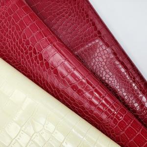 Wholesale Glossy Crocodile PVC Leather Packaging Box Crocodile Embossed Leather from china suppliers