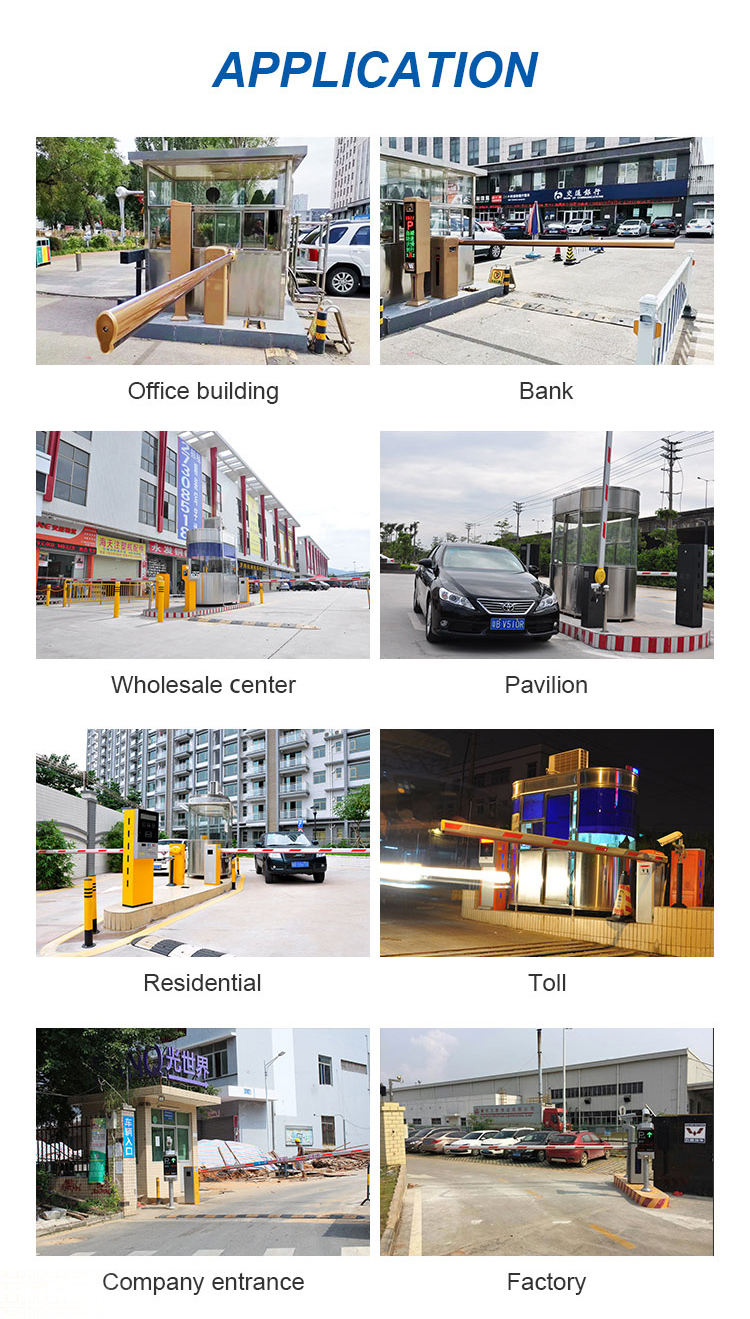 Electric Parking Lot Arm Gate System Car Park Boom Gates