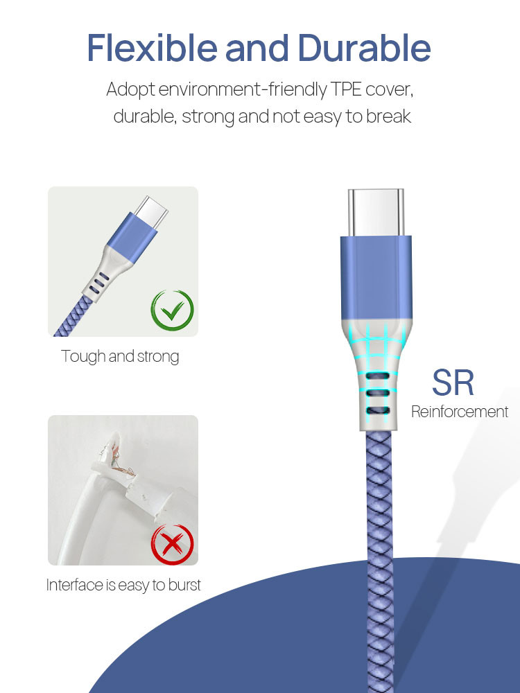 High Speed PD 20W Fast Charging USB C To Lightning Cable For Iphone