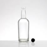 High Weight Square Clear Glass Bottle For Vodka Whiskey Rum Gin 250ml 500ml