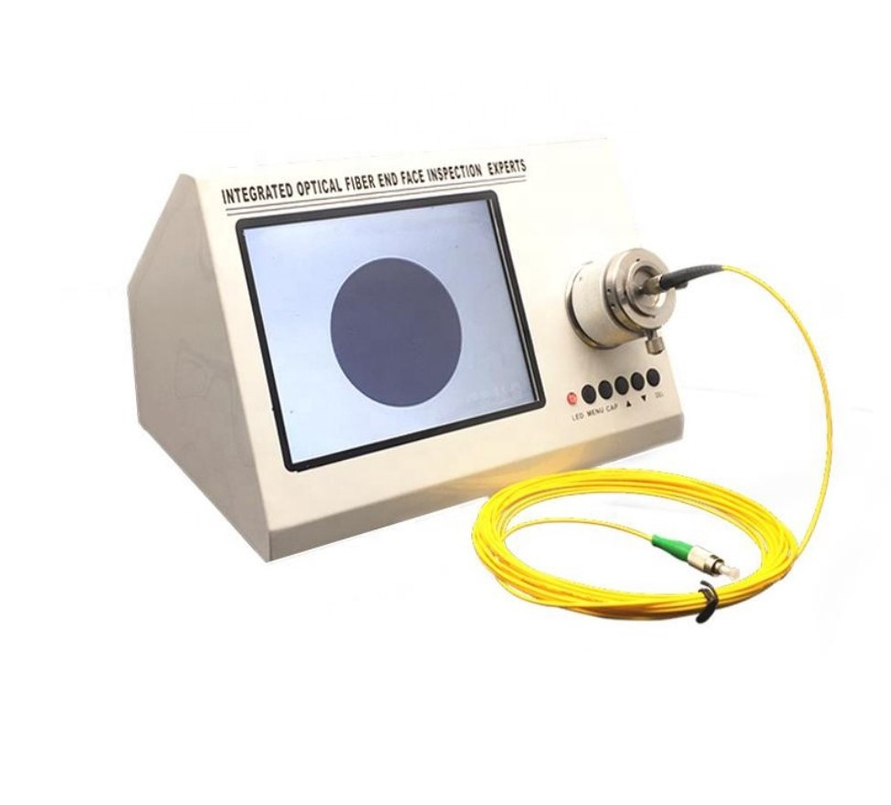10000Hrs 400X Fiber Patch Cord Manufacturing Machine Endface Fiber Inspection Microscope