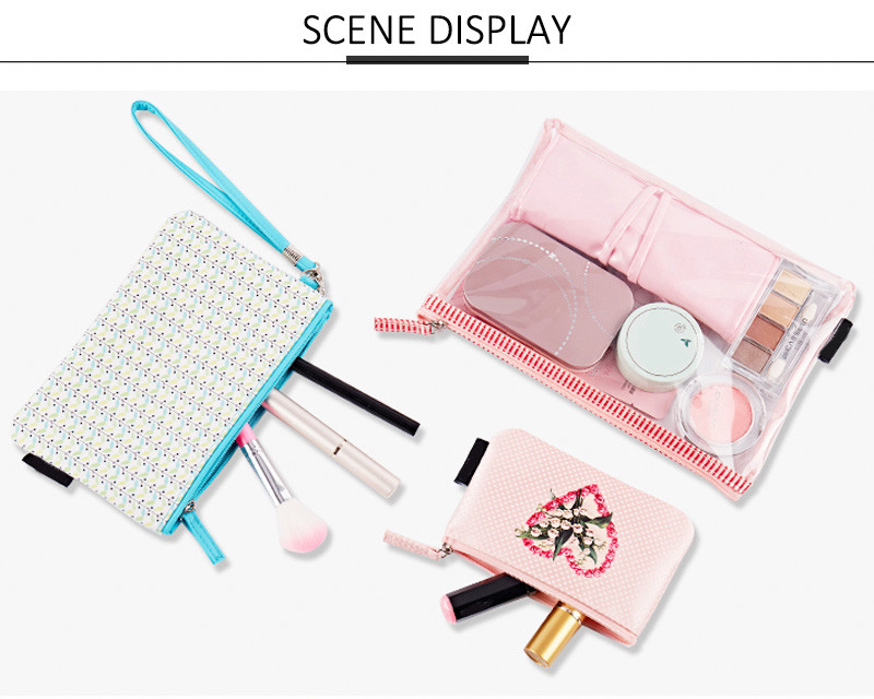3 Piece Multifunction L25*H17.5CM PU Cosmetic Bag
