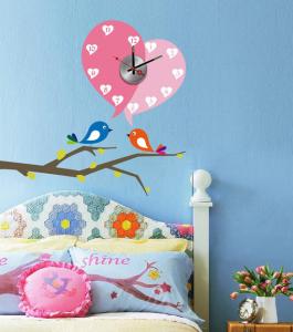 Wholesale Eco friendly Art Decoration 3M Removable Vinyl Flower Wall Sticker Clock 10A113 from china suppliers
