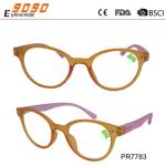 Fashionable reading glasses,made of plastic frame,suitable for men and women