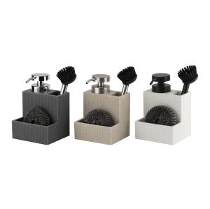 Wholesale 3N1 Brush Sponge Accessories Square Utensil Caddy For Countertop Big Pump Head from china suppliers