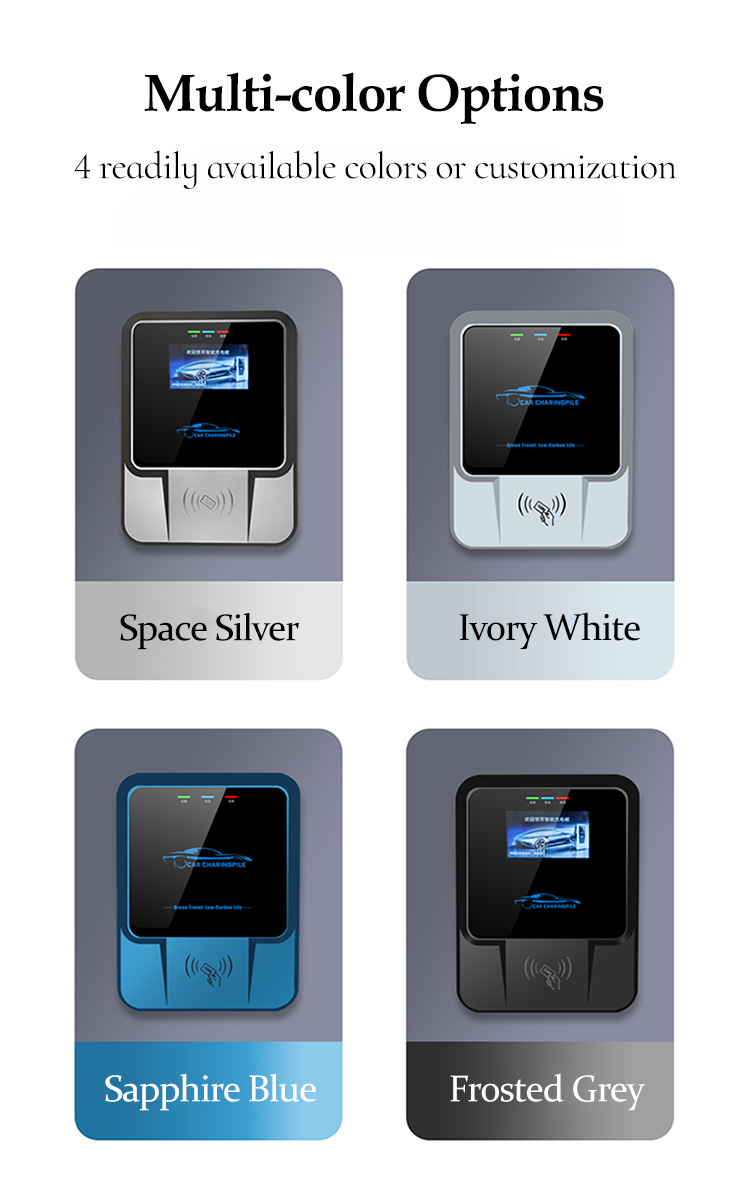 40A 48A 50A Wallbox EVSE SAE J1772 12KW US Electric Car Charger 9.6KW RFID 40 Amp EV Charger Level 2 50 Amp Chargepoint