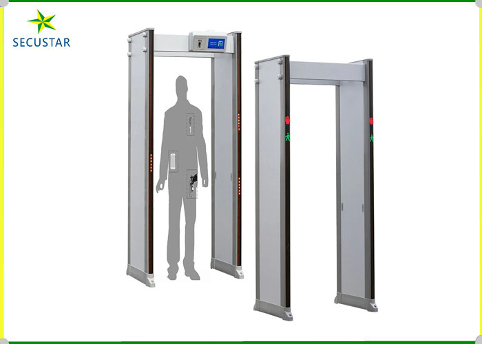 IP68 33 Zone Led Alarm Walk Through Metal Detector Shockproof 48 Hours MBSU Battery Archway Metal Detector