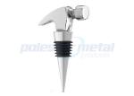 3-1/2" Polished Chrome Zinc Alloy / Brass Hammer Wine Bottle Stoper