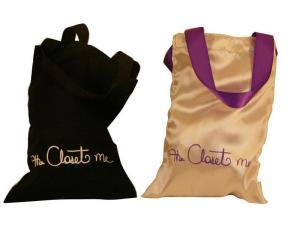 Wholesale Closet Satin Bag, Fabric Carrier Bags Printed With Ribbon Handle 18 * 23 mm from china suppliers
