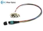 Fan Out Fiber Optic Cable Assembly MTP MPO To LC 0.9mm Connector 12 /24 Fiber