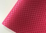 Silk Weave PVC Leather Fabric Plain Colorful Environmental Protection