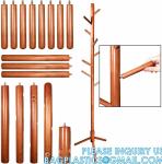 Modern Solid Wood or Steel Creative Living Room, Coat Rank Stand, Floor Clothes