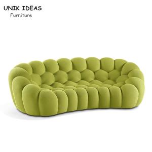 Wholesale 2 Seater Velvet Large Living Room Sectional Sofa Couch Green Bubble from china suppliers